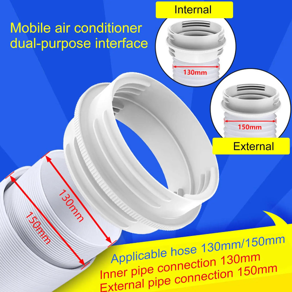 Air Conditioner Hose Adapter Portable AC Coupler Universal Hose Reducer Split Vent Conditioning Drain Screen Exhaust Connector