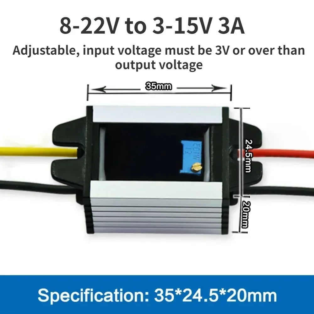 12V24V To 3V 3.3V 3.7V 4.2V 5V 6V 7.5V 9V 12V Power Supply Voltage Converter Buck Step-Down Module DC To DC Converter For Car Oasis Select 8-22V to 3-15V