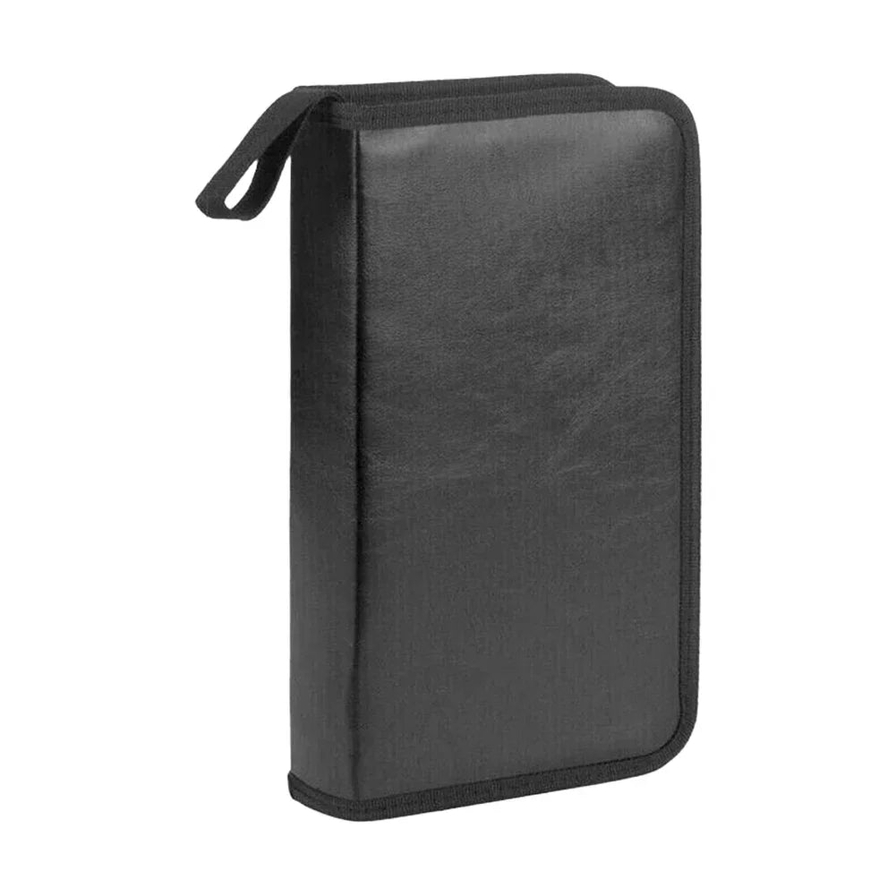 Portable Zipper DVD CD Holder 80pcs Capacity Storage Pouch Bag Double-side CD DVD Storage Sleeve Case Wallet Album Carrying Case Oasis Select black