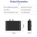 Bluetooth 5.3 Receiver Transmitter U Disk 3.5mm AUX Jack Stereo Music Wireless Audio Adapter For Car Kit Speaker TV Oasis Select Black