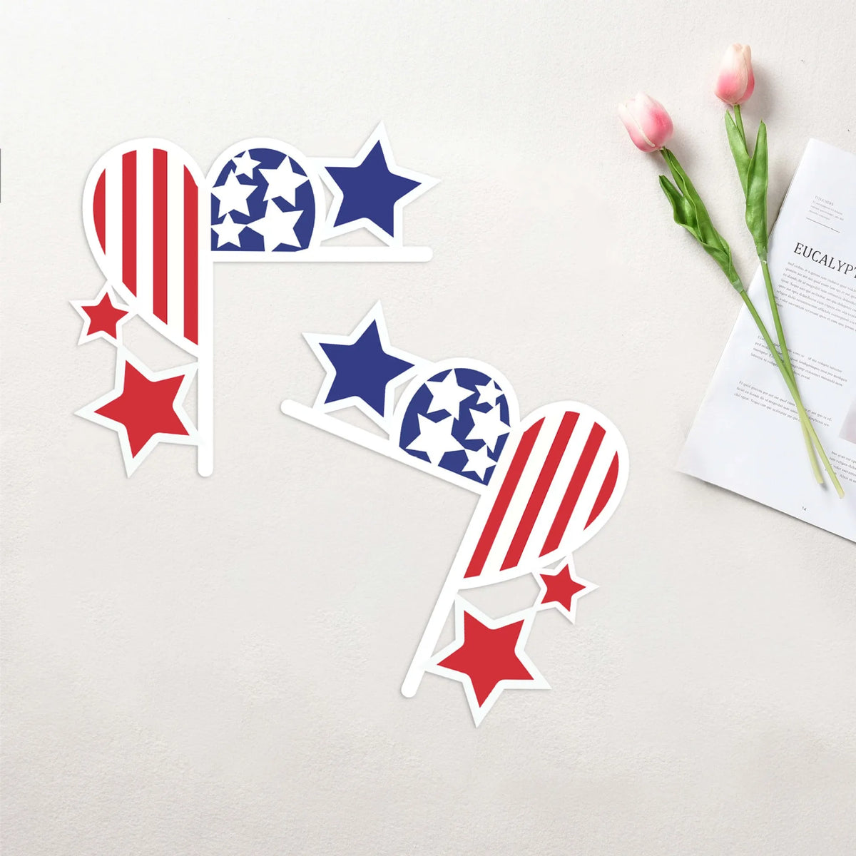 Independence Day American Flag Door Corner Decoration Wood Crafts Door Top Corner Door Frame Pendant Hanging Decoration Oasis Select