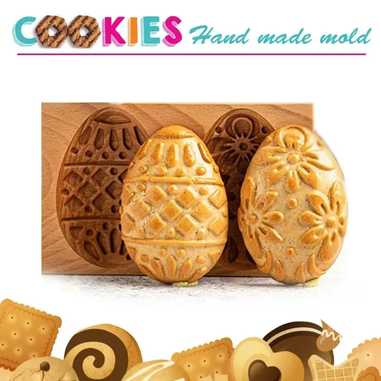 DIY Wooden Shortbread Mold Raspberry Heart Carved Gingerbread Cookie Mold Kitchen Cutter Molds For Valentine's Day Easter Party Oasis Select 13 - 15x10x2cm