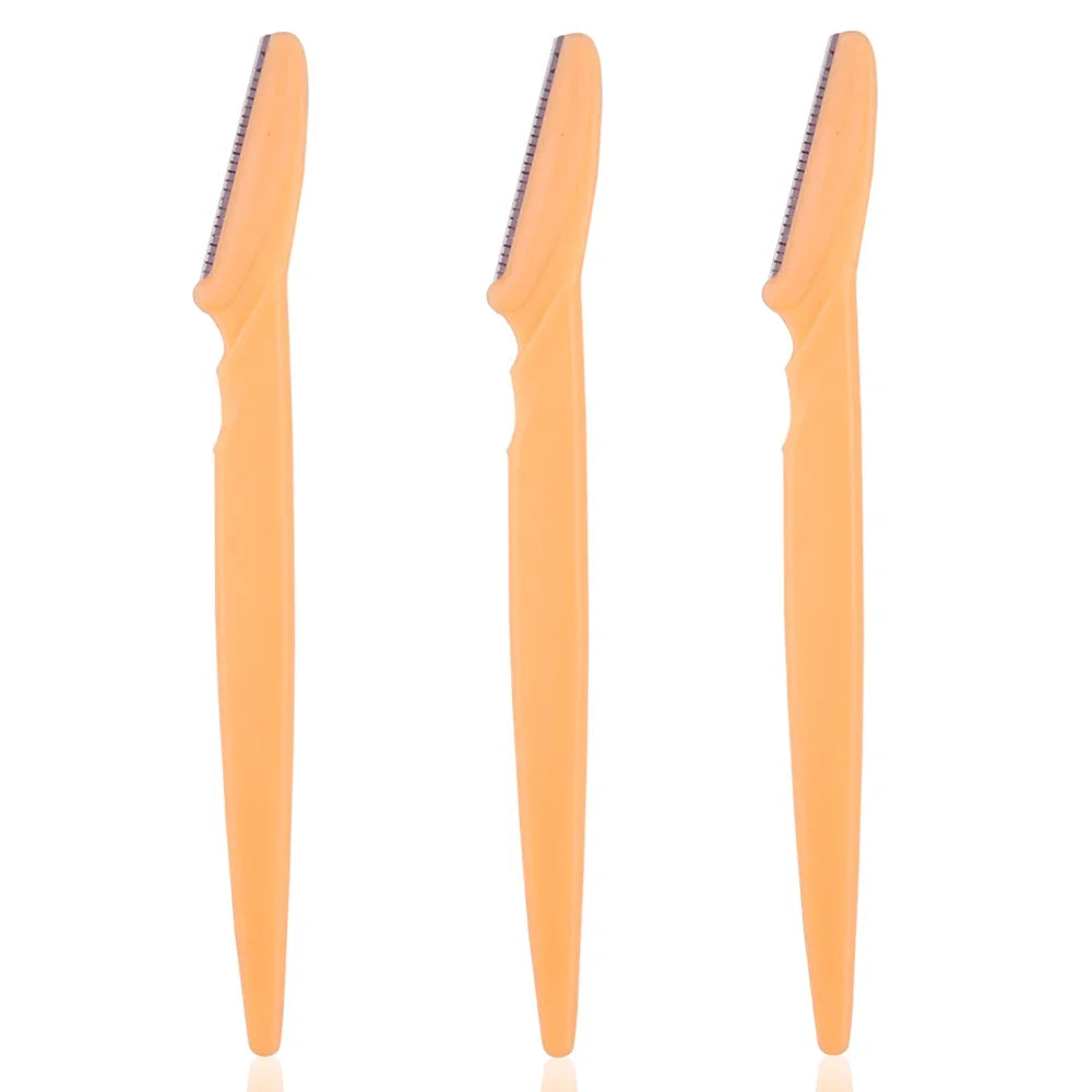 3/4/10Pcs Eyebrow Trimmer Face Blade Shaver Portable Eye Brow Epilation Hair Removal Safety Eyebrow Cutting Woman Makeup Tools Oasis Select 3Pcs Yellow