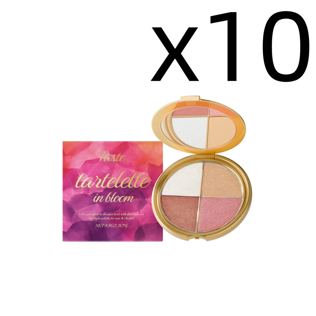 Highlight Powder Blusher Eye Shadow Plate Brighten Eye Area Smoothe Facial Skin Perfect Elegant Natural Look Portable Eye Makeup Oasis Select 8.8g Boxed X 10PCS