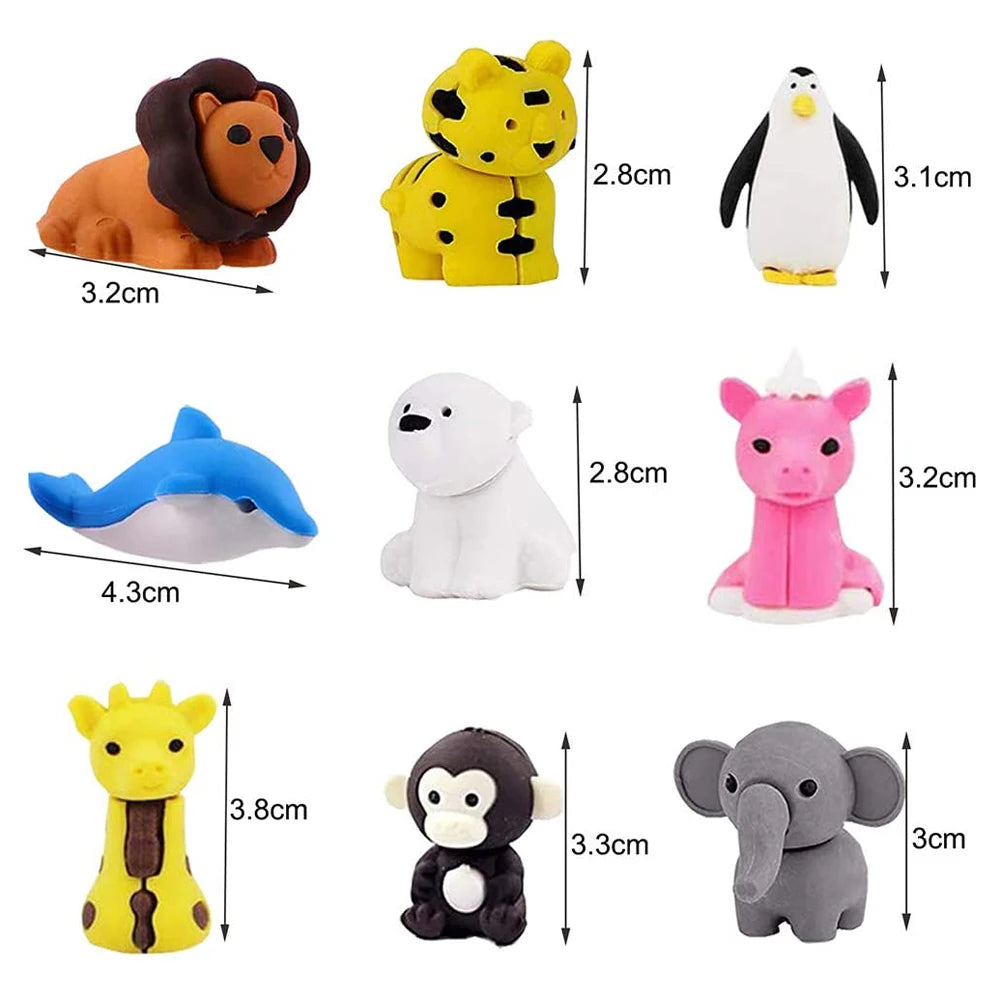 Prizes Removable Non-Toxic Cartoon Design Assembly Zoo Animal Eraser Puzzle Eraser Toys Animal Pencil Erasers Pencil Eraser Oasis Select