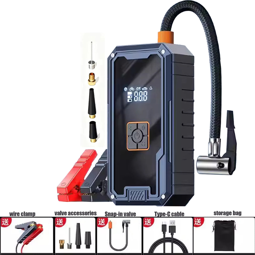 Portable Car Jump Starter with Air Compressor,3000A 99800mAh Portable Jump Box,Power Bank & Jump Cables for 9L Gas and 8L Diesel Oasis Select 04inflatable starter