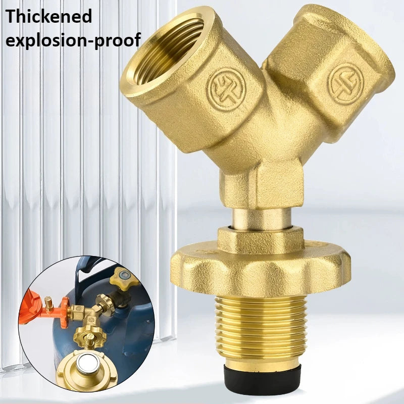 Brass Y Valve Connectors Garden Hose Hose Splitter with Solid Handle Brass Water Garden Hose Adapter 2 Way Oasis Select