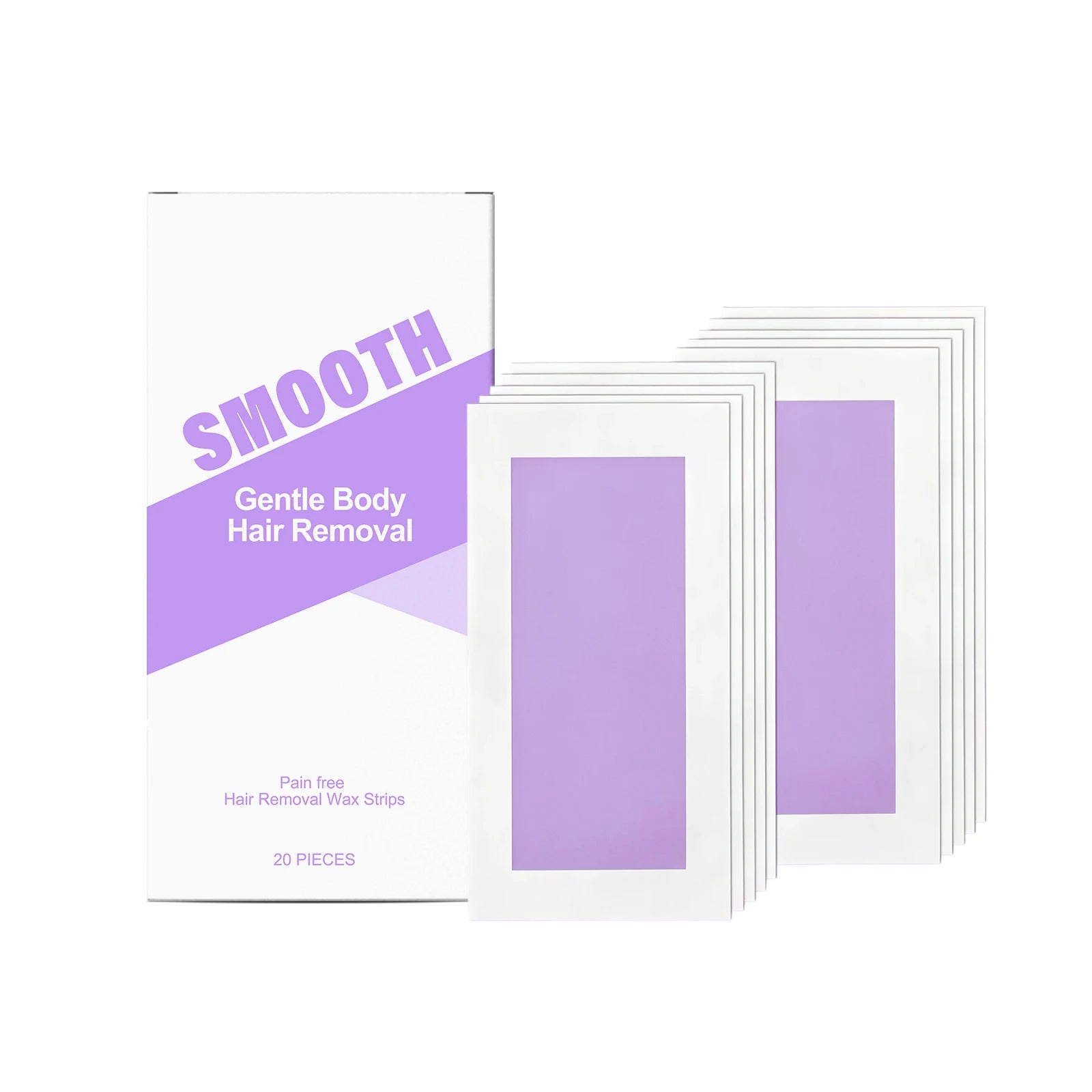 20-Pack Painless Depilatory Wax Strips – Body Hair Removal Depilatory Wax Strips Oasis Select 20pcs boxed