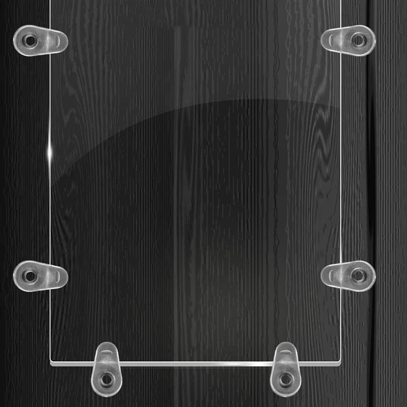 10pcs Plastic Glass Retainer Transparent Mirror Cabinet Fix Clips display dresser bathroom mirror wine cabinet Glass Hardware Oasis Select