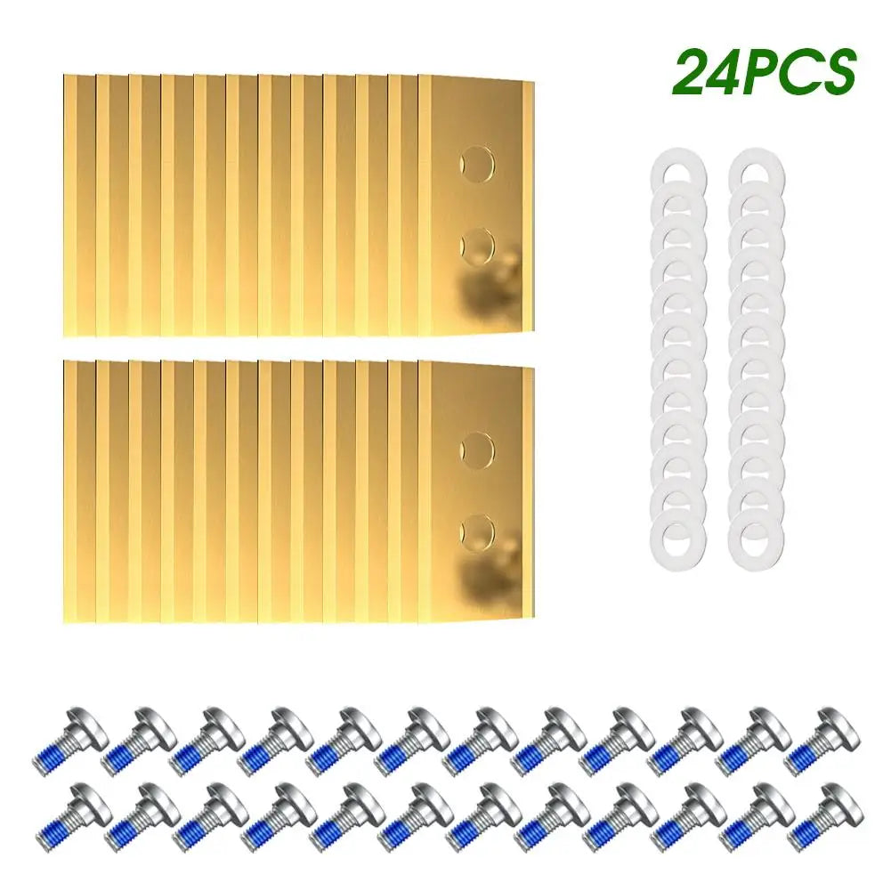 36Pcs Replacement Blades with Washers Screws for Mammotion Luba & Yuka All Series, Replacement Robotic Lawnmower Blades Oasis Select A