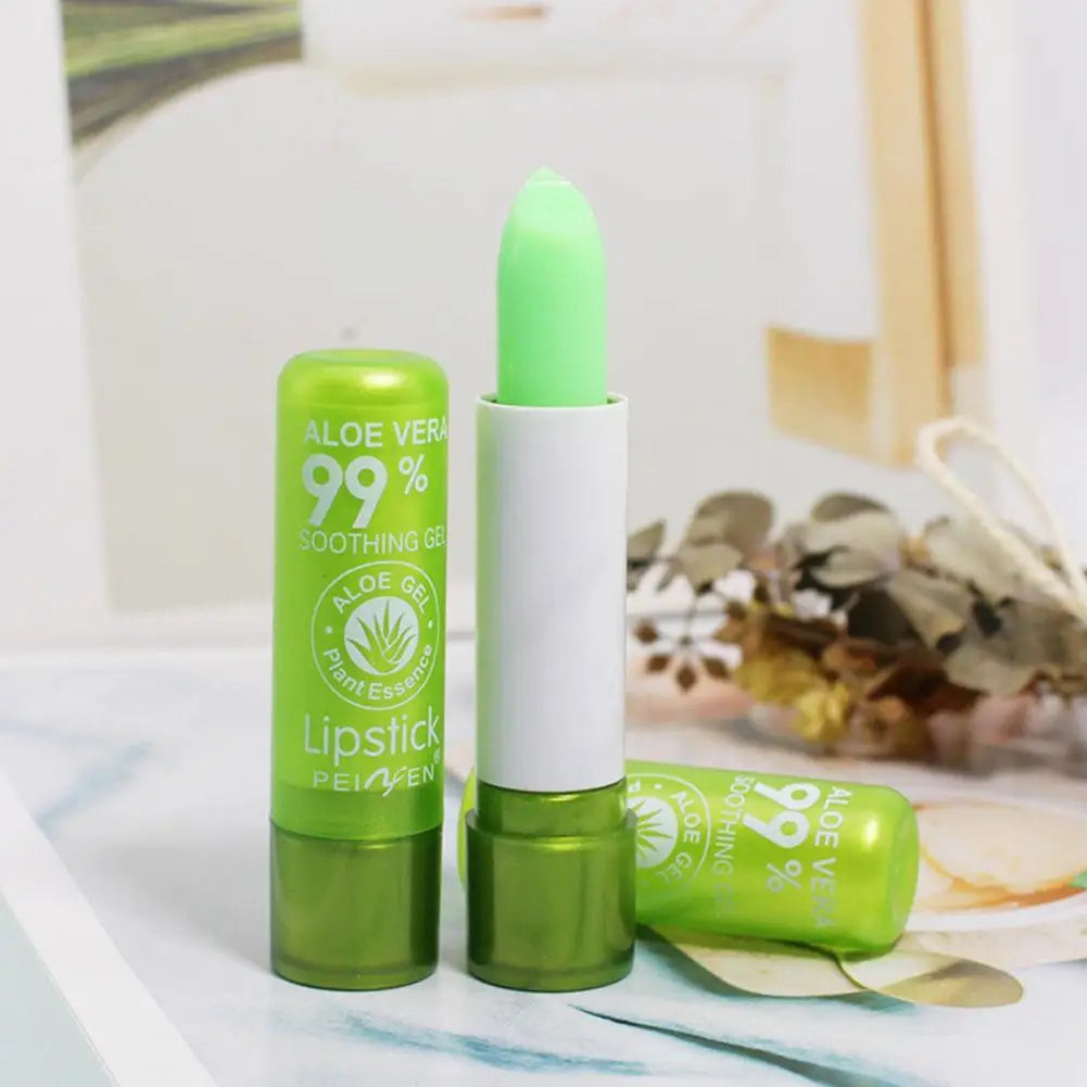 Moisturizing Aloe Vera Color-Changing Lipstick Temperature-Activated, Lip Balm for Nourishing, Anti-Drying, Exfoliating Lip Care Oasis Select