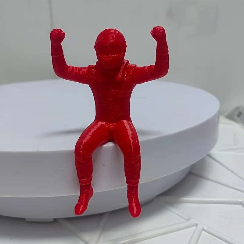 3D Printed Victory Pose Racing Driver Miniature Figurine F1 Style Celebrating Racer Handicraft Ornament for Desk Home Decor Gift Oasis Select