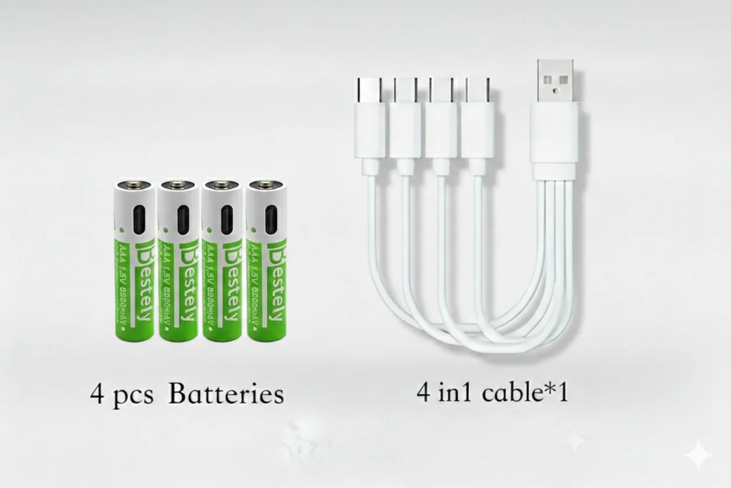 1.5V D Size /AA/AAA most popular USB Rechargeable battery series for Flashlights,Toys,Controllers,Clocks,Remote Controls Etc Oasis Select 4 PCS AAA Batteries