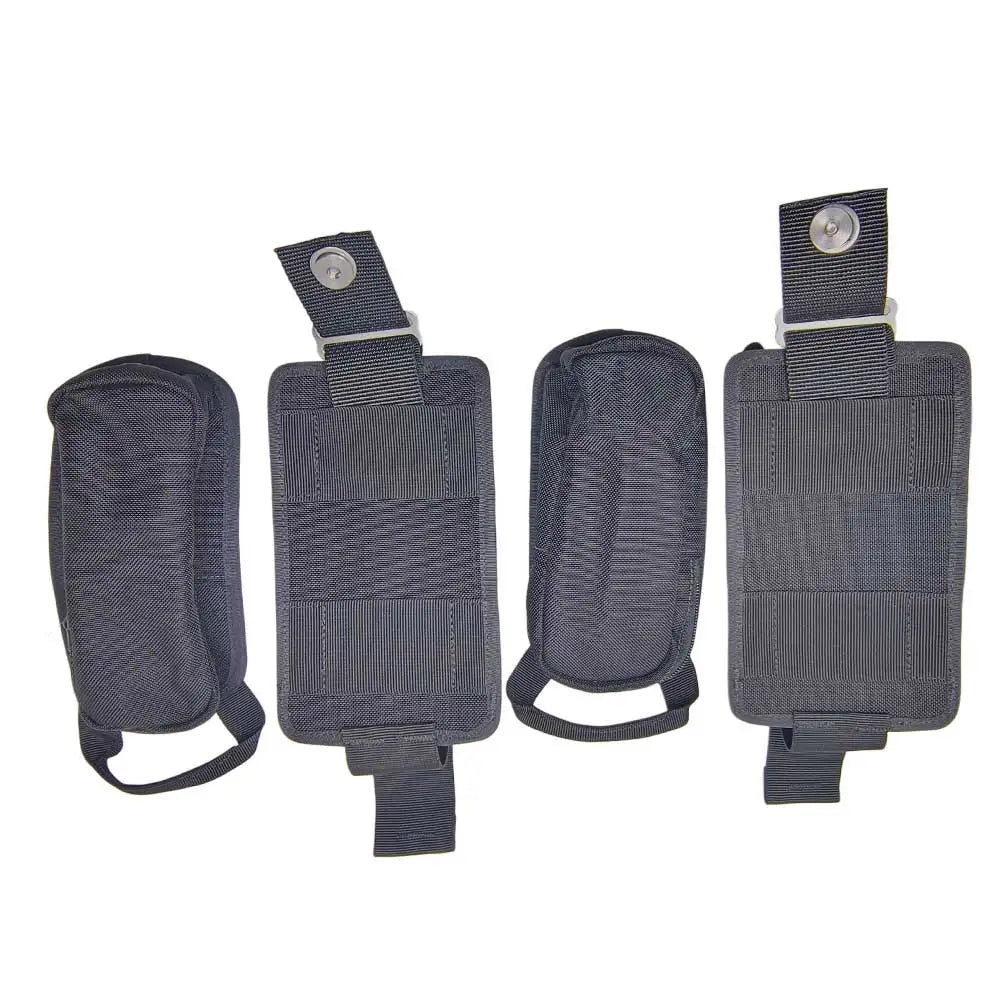 2-Pack 10LBS Technical Diving Sidemount Weight Pockets with 2 Hand-Pull Lead Shot Inner Bags BCD Quick Release Dump Pouches Oasis Select