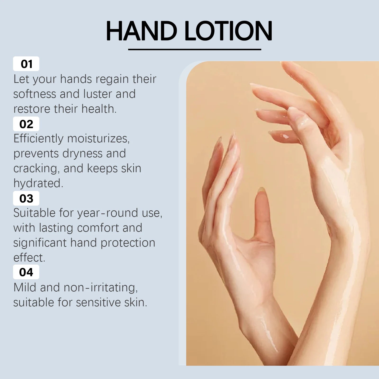 Shea Butter Hand Lotion Moisturizing Nourishing Fade Fine Lines Soft Smooth Skin Non Greasy Fast Absorbing for Dry Cracked Hands Oasis Select