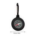 Portable Compass for Hiking Compact Waterproof Survival Compass with Carabiner Clip Compass for Camping Hiking Traveling Oasis Select Black