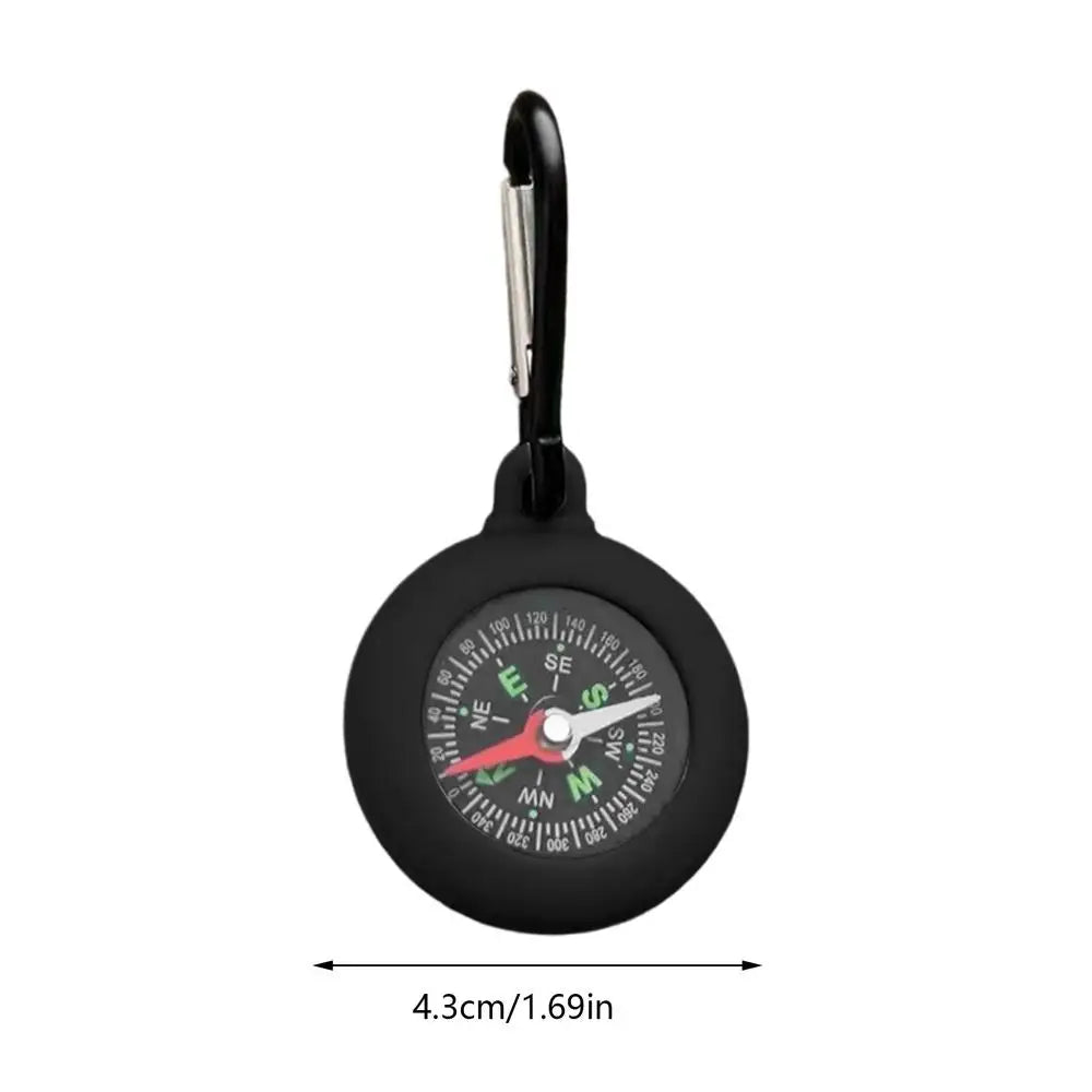 Portable Compass for Hiking Compact Waterproof Survival Compass with Carabiner Clip Compass for Camping Hiking Traveling Oasis Select Black