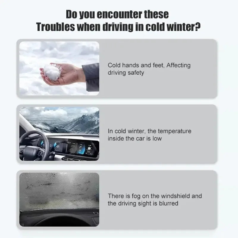 12V 2 in 1 Car Heater Fan Electric Cooling Heating Windshield Defogging Demister Heater Air Purification Anti Fog System Oasis Select
