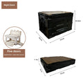 Outdoor camping storage box Folding box Camping finishing box Car trunk Storage box Wooden cover Picnic storage box Oasis Select Black-5 opens door