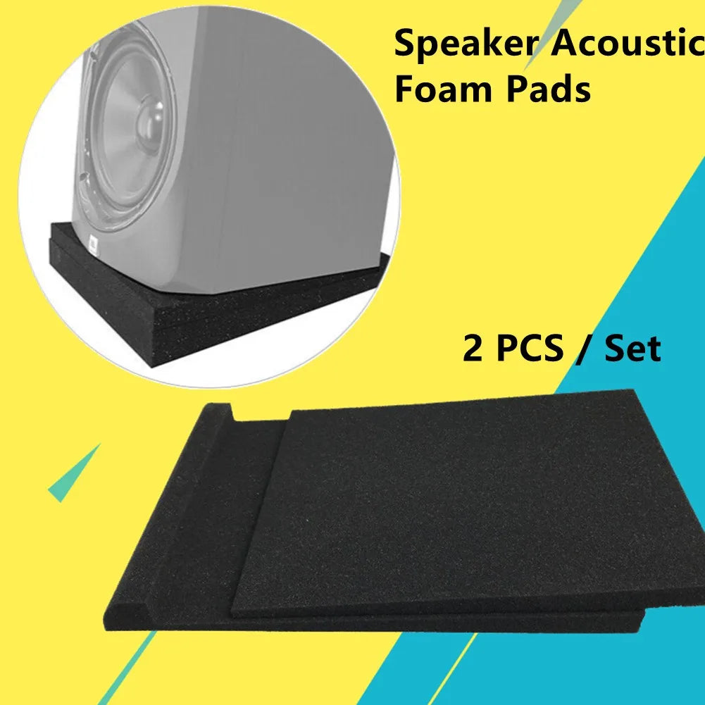 2pcs 30x20x4.5cm Sponge Studio Monitor Speaker Acoustic Isolation Foam Soundproof Isolator Pads High Density Sound Proof Panels Oasis Select