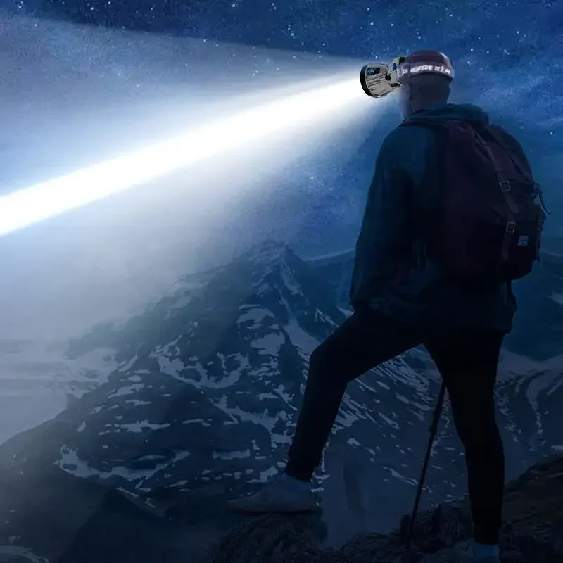 Outdoor Head Flashlight Fishing Lamp Super Bright LED Rechargeable High-power Headlights High Brightness Emergency Charging Oasis Select