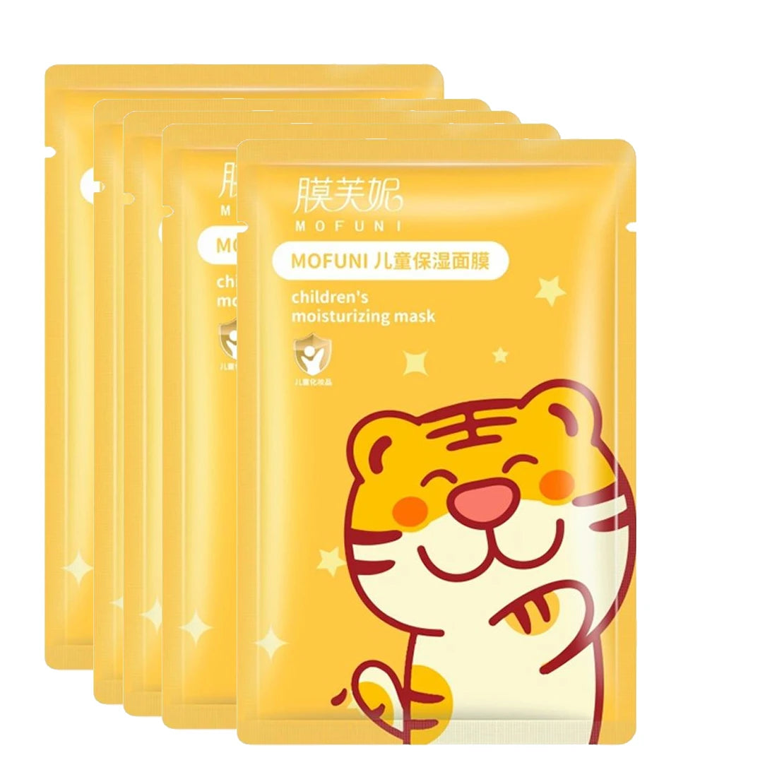 1/5/8 PCS Animal Character Face Masks Hydrating Spa Masks Sheet with Hyaluronic Acid, Skincare Party Facial Masks for Kids Teens Oasis Select tiger-5pcs