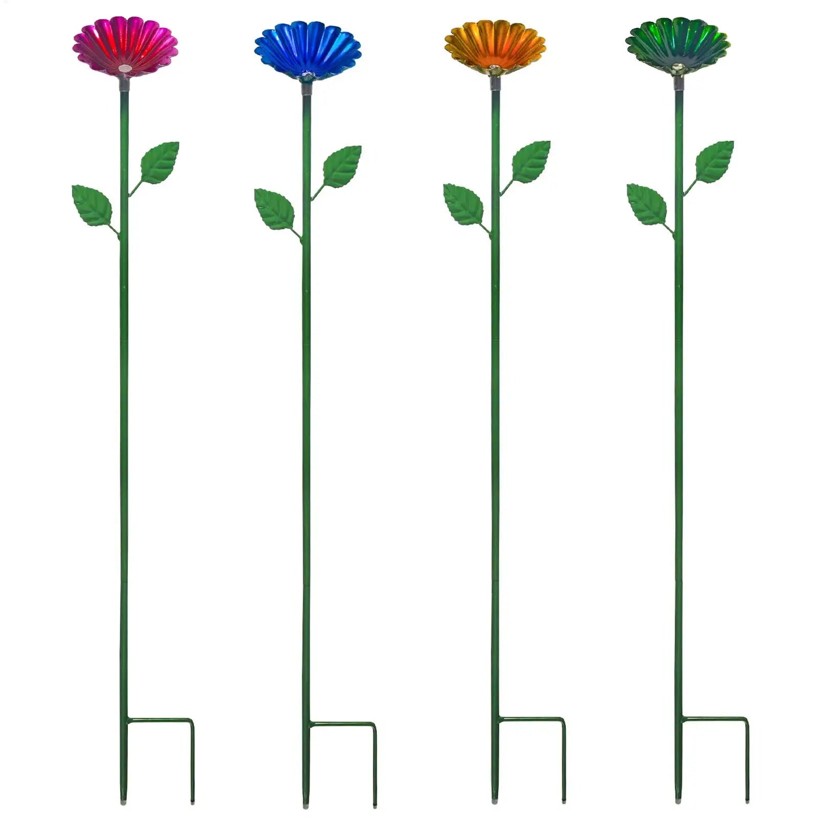 4Pcs Bee Water Feeder For Outdoor, Bird Feeder Freestanding Birdbath for Yard Patio Outdoors Garden Iron Pedestal Stake Oasis Select