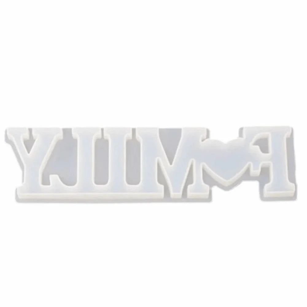 Heart Shape Silicone Love Mold Handmade English Letters DIY Resin Crafts Romantic Non-stick Epoxy Resin Mould Wedding Decor Oasis Select Style C S