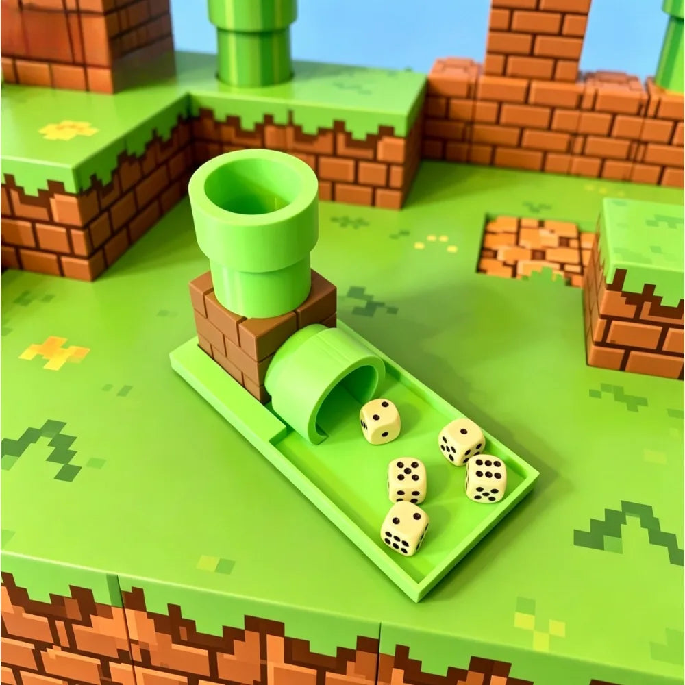 3D Printed Dice Rolling Tower Practical Table Game Prop Decorative Dice Holder for Board Party Drinking Games No Dice Included Oasis Select