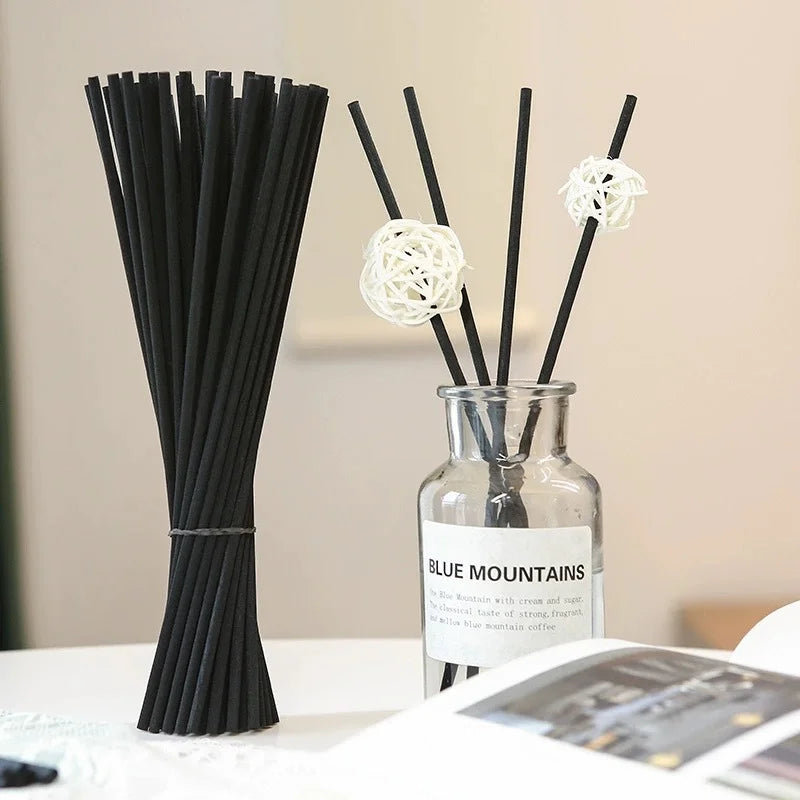 100pcs Per Pack Fiber Reed Diffuser Sticks 3mmx20cm Rattan Home Fragrance Aromatherapy Sticks Lasting for Office Bedroom Oasis Select