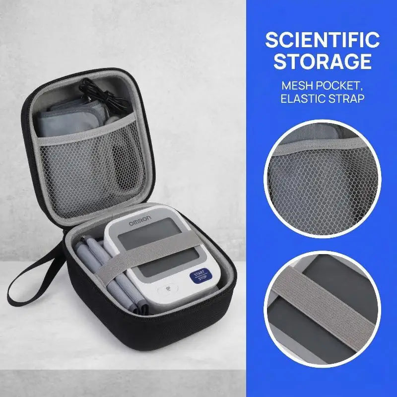 1Pcs Home Electronic Measurement EVA Blood Pressure Bag Hard Case Storage Bag For Upper Arm Blood Pressure Monitor For Omron Oasis Select