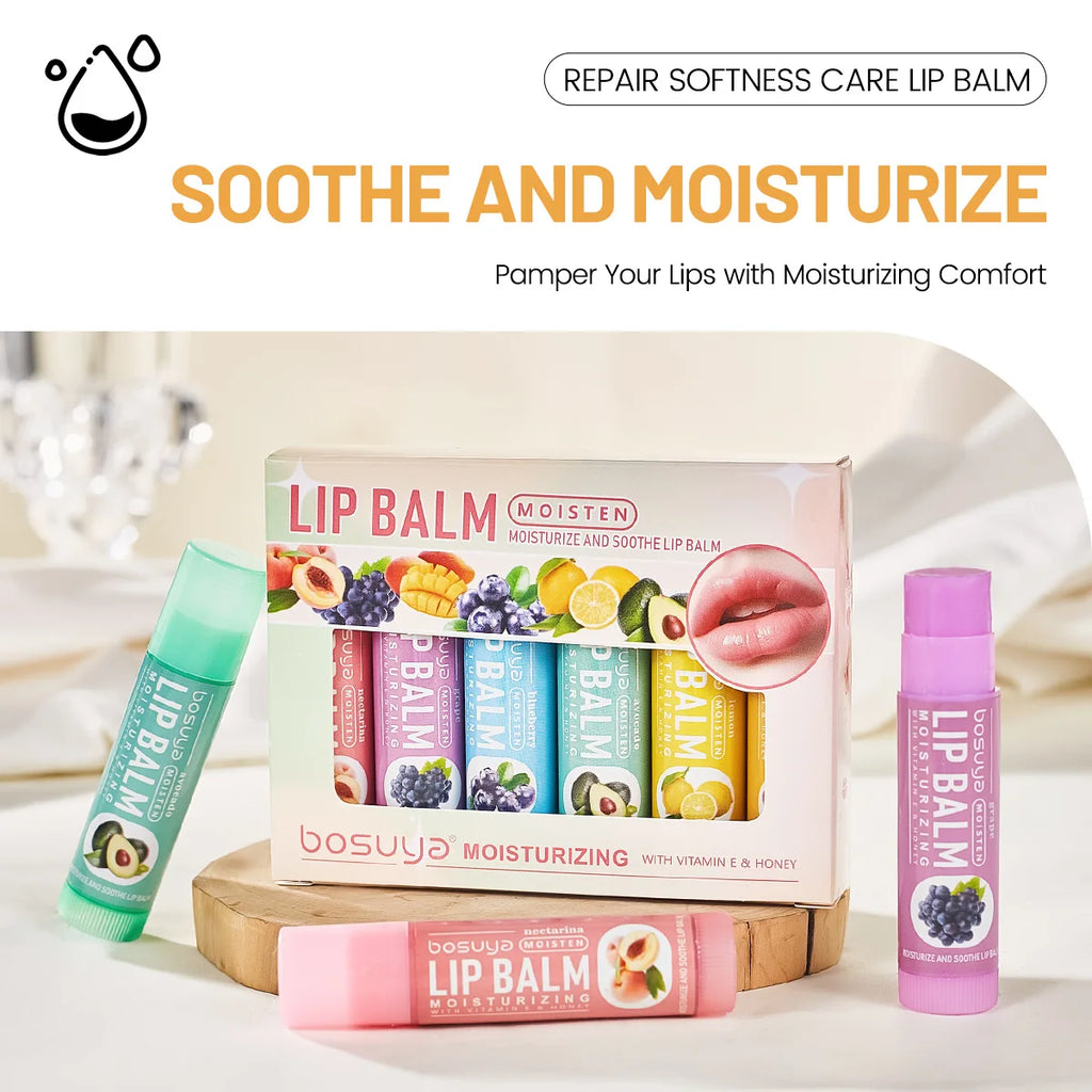 Fruit Lip Balm Set – Honey & Avocado | 6 or 24 Pack