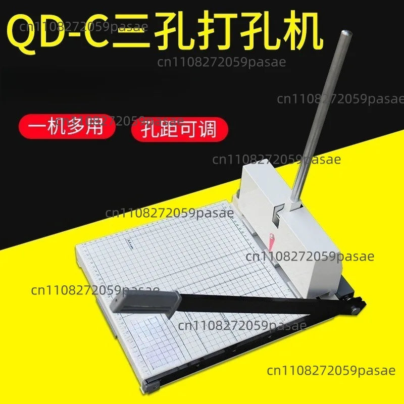 QD-C 3-Hole Punch Binding Machine – Heavy Duty Stainless Steel