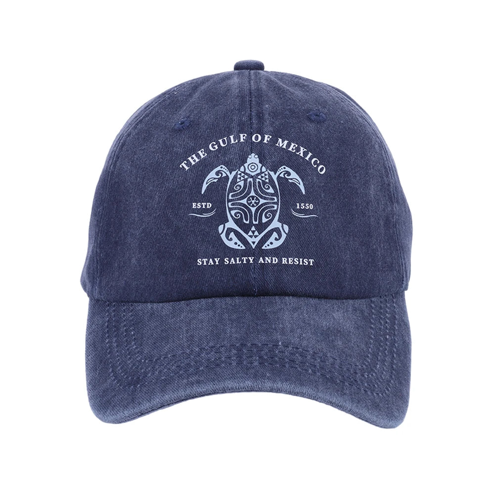 Washed Cotton Baseball Cap Retro Golf Dad Hat Adjustable Trucker Hat Plain Cap Outdoor Sports Sun Hat for Men Women Unisex Oasis Select navy blue United States