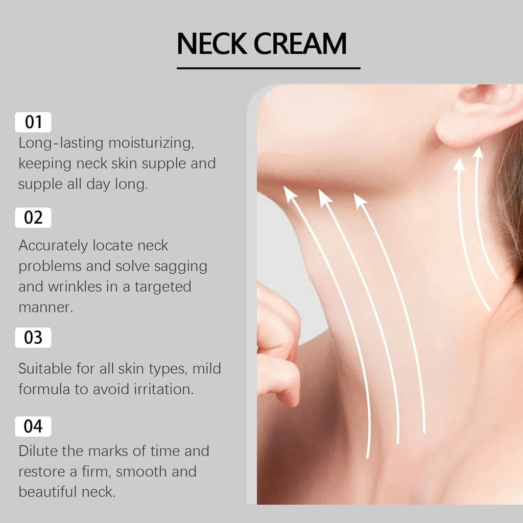 Firming Neck Cream Tightening Lift Double Chin Sagging Reduce Fine Lines Necklines Shaping Brightening Beauty Korean Skin Care Oasis Select