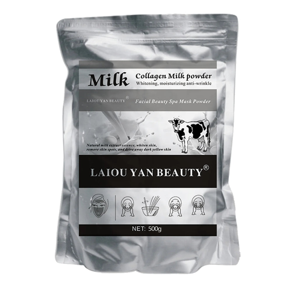 500g Pearl Whitening and Moisturizing Facial Mask Powder Green Tea Olives Lemon Natural Soft Jelly Powder Anti-wrinkle Skin Care Oasis Select Milk