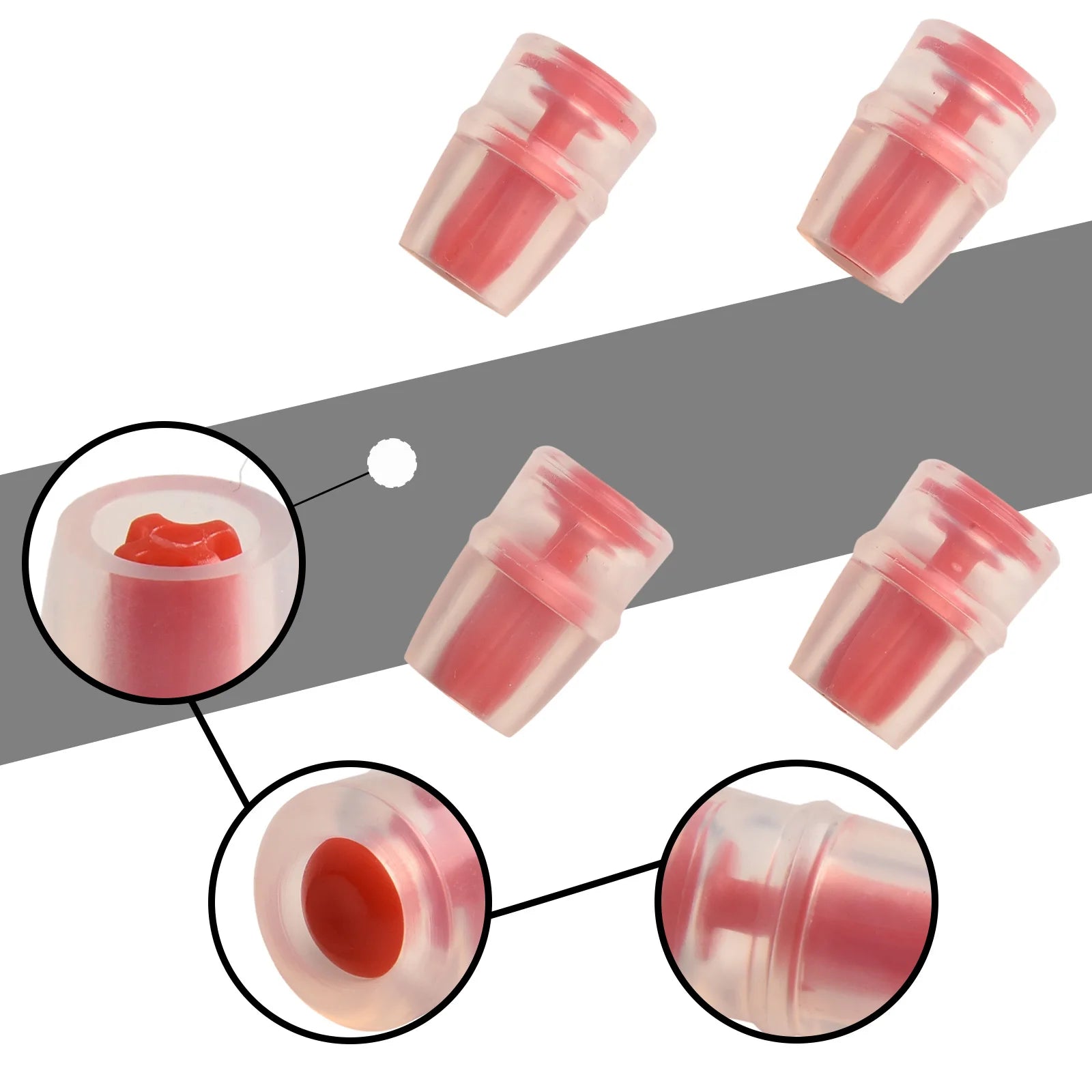 4pcs Silicone Bite Outdoor Cycling Running Water Bag Soft Water Bottle Silicone Replacement Bite Mouthpiece Suction Accessories Oasis Select