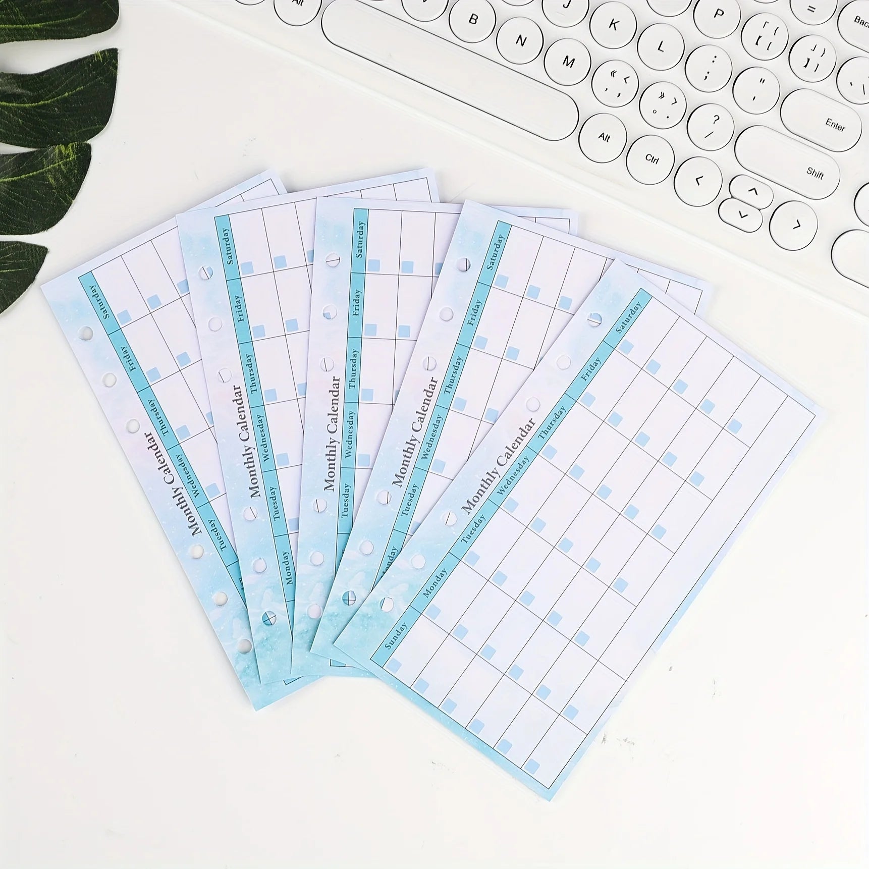 Weekly Monthly Planner Inside Paper Stationery Paper Refill Inner Pages Spiral Binder Paper A6 Loose Leaf Paper Budget Pages Oasis Select