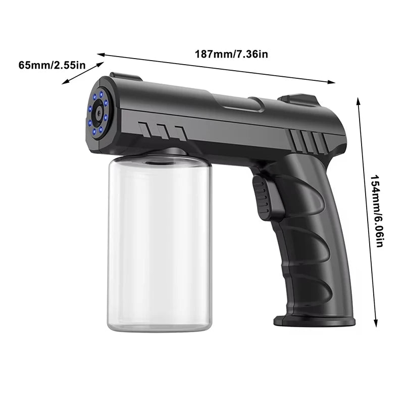 NEW Style 280ML Barber Sprayer Bottle Wireless Electric USB Nano Blue Light Steam Spray Gun Garden House Oasis Select