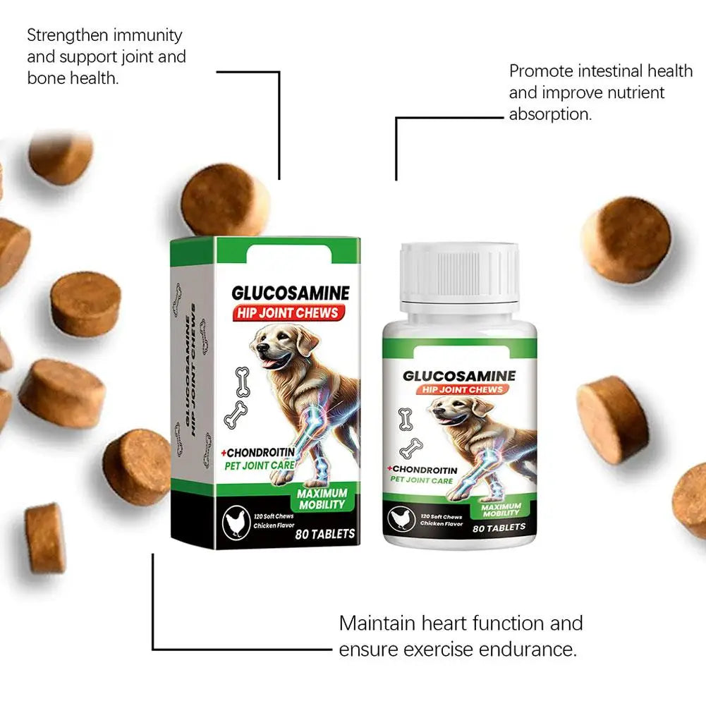 Dog Joint Support Chews – Glucosamine & Chondroitin, 80ct