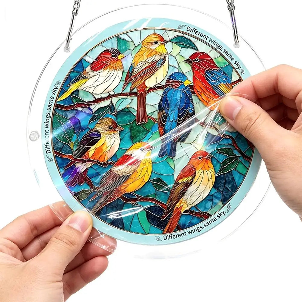 Acrylic Hummingbird Puzzle Suncatcher – DIY Window Hanging