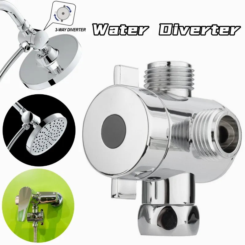 ABS Diverter Valve 1/2 Inch 3 Way Water Separator Shower Arm Mounted Faucet Switcher Adjustable Adapter Bathroom Accessories Oasis Select Default Title