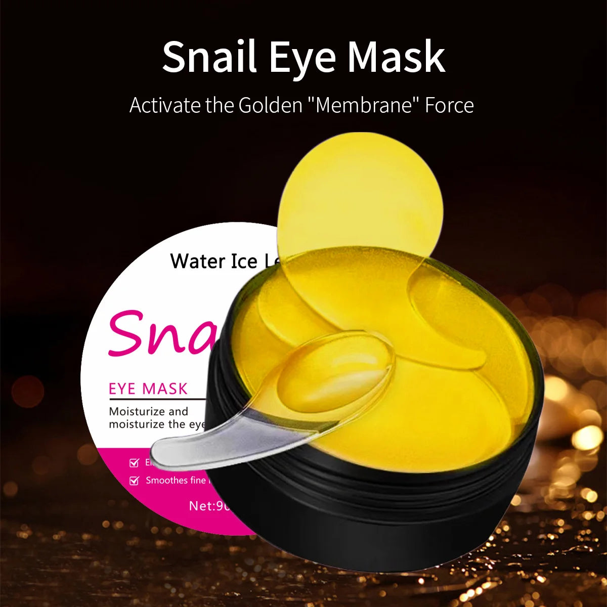 Snail Collagen Eye Mask – Glycerin & Panthenol, 60 Pcs Eye Treatment Mask Oasis Select