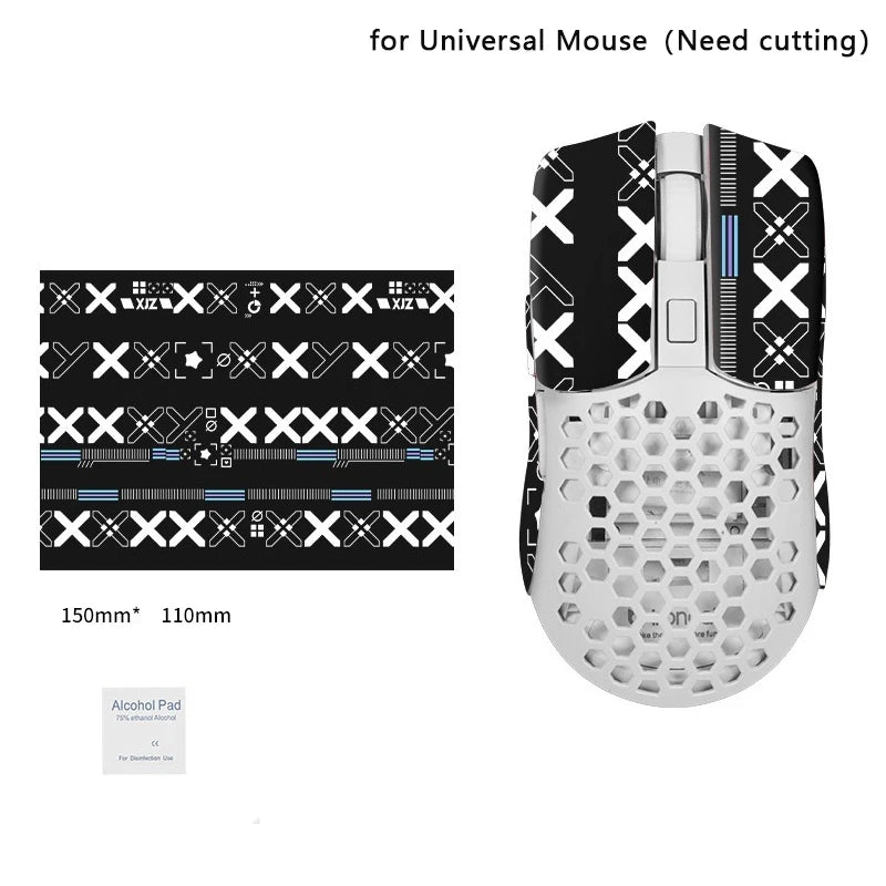 15*11cm DIY Anti-Slip Wireless Gaming Universal Style Mouse Sticker Sweat-Proof Mouse Grip Tape Wear-Resistant PC Desktop Laptop Oasis Select A9