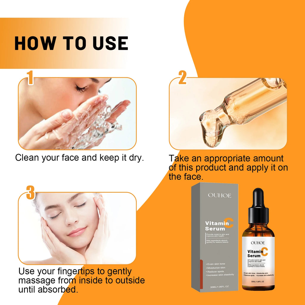 Anti Aging Facial Serum Vitamin C Reduce Fine Lines Forehead Wrinkles Moisturizing Smoothing Skin Repairing Firming Face Serum Oasis Select