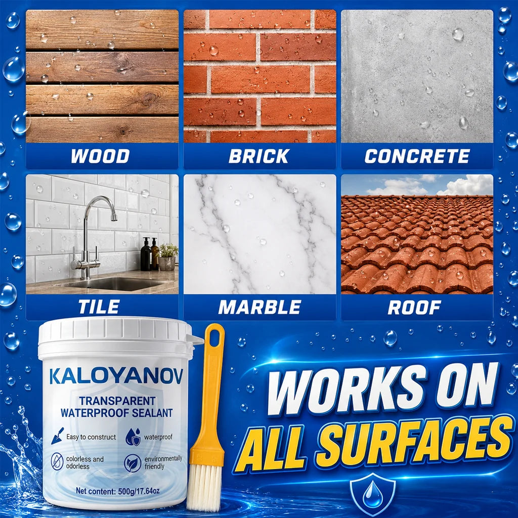 Transparent Waterproof Sealant with Brush Invisible Anti-Leak Agent Repair Coating Glue for Bathroom Roof Wall Window Tile Paste Oasis Select