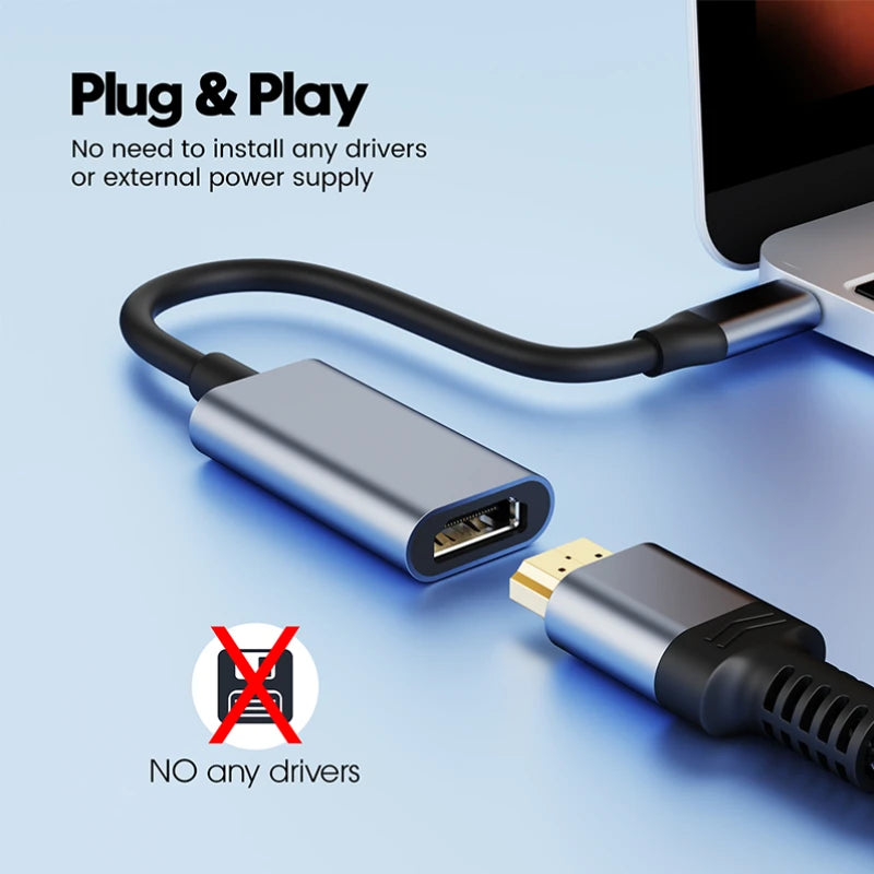 USB Type C to HDMI-compatible Cable USB C to HDMI Converter 4K USB 3.1 HDTV Cable Adapter for MacBook Chromebook Samsung Xiaomi Oasis Select