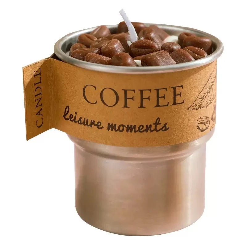 Coffee Bean Scented Candle Premium Sense Hand Gift Atmosphere Small Gift Lasting Fragrance Simulation Modeling Cup Wax Oasis Select