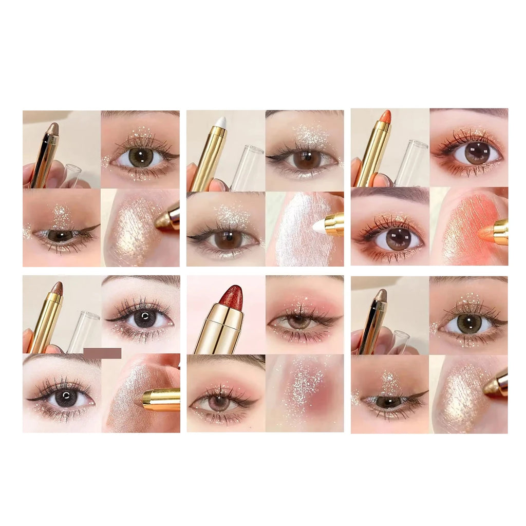 Double-Sided Eyeshadow Stick – Glitter & Matte Highlighter Pen