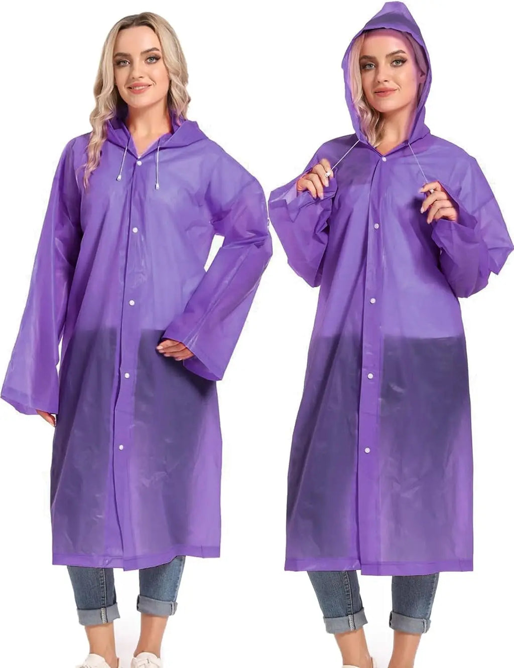 Waterproof Raincoat Outdoor Hiking Portable Adult Poncho Raincoat Emergency Anti-rain coat 2024 New fashion coloful choice Oasis Select purple 1pc